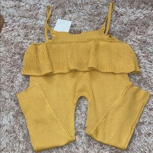 Yellow Knit Kids Bottoms